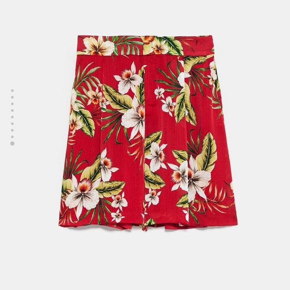 ZARA Red Floral Co-Ord Blazer & Short Set - Picture 5 of 5